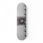 Silver Steel Layout with Bolts skateboards