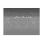 Silver Swirls Anniversary Save the Date Postcard