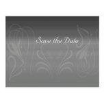 Silver Swirls Anniversary Save the Date Postcard