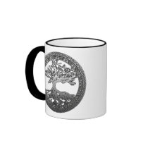 Silver Tree of Life Coffee Mug