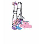 silver trombone design t-shirts