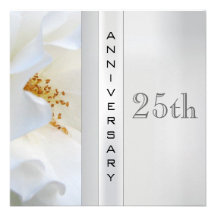 Silver Wedding Anniversary Invitation