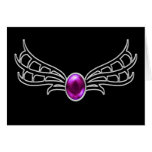 Silver Winged Gothic Jewel fantasy card