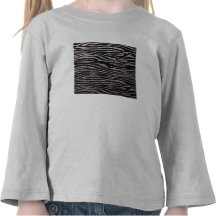 Silver zebra stripe pattern (faux glitter bling) shirt