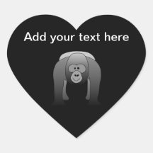 Silverback Gorilla Cartoon Sticker