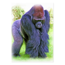 Silverback Gorilla in Oil Business Card Template