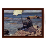 Silvestro Lega Painting In Riva Al Mare cards