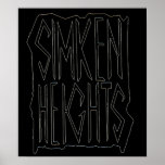 Simken Heights Black Poster posters
