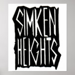 Simken Heights White Poster posters