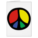 Simle Colourful Flowing Peace Sign cards