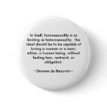 Simone de Beauvoir quote Pinback Button