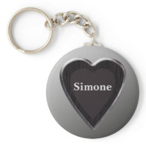 Simone Heart Keychain by 369MyName