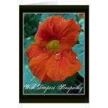 Simpathy flower with tear cards