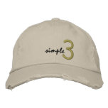 Simple 3 hat embroidered hats