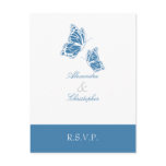 Simple Amparo Blue Butterfly RSVP 2 postcards