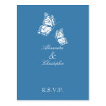 Simple Amparo Blue Butterfly RSVP Postcards