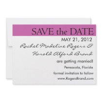 Simple Black and White Save the Date Custom Announcements