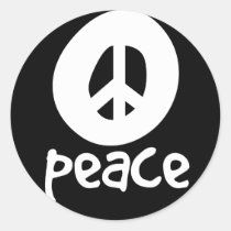 Simple Black Peace Sign stickers