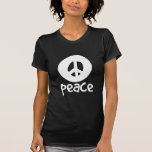 Simple Black Peace Sign T Shirt