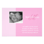 Simple Block Birth Announcement (Pink)