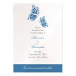 Simple Blue Butterfly Save The Date Wedding Mini business cards