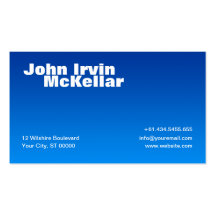Simple Blue Gradient Business Card