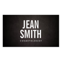 Simple Bold Text Cosmetologist Business Card