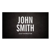Simple Bold Text Golf Business Card