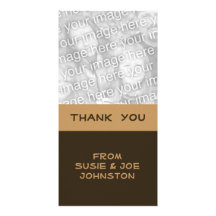 simple brown biege photo card