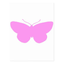 Simple Butterfly in Pink Post Card