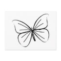 Simple Butterfly Line Drawing postcards