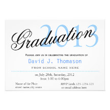 SImple, classic,stylish graduation announcment Personalized Announcements