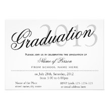 Simple, classic,stylish graduation announcment custom invites