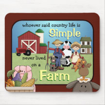 Simple Country Farm Life mouse pad