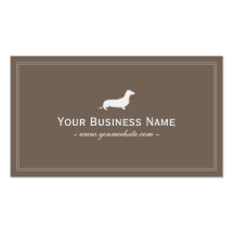 Simple Dachshund/Hotdog Dog Business Card