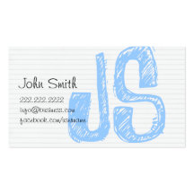 Simple Doodle Low Fidelity Business Card