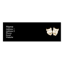 Simple Drama Masks Business Card Template