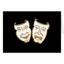 Simple Drama Masks Cards