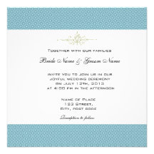 Simple, elegant royal blue wedding invitations