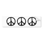 Simple Flowing Peace Sign bumper stickers