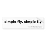 simple fly, simple fly, www.tenkarabum.com bumper sticker