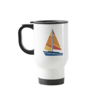 Simple Graphic Sailboat Coffee Mugs