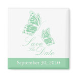 Simple Green Butterfly Save The Date Wedding magnets