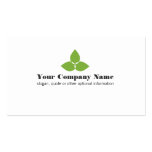 Simple Green Leaf Logo Business Card