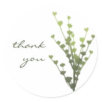 Simple Green Sticker - Thank You