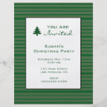 Simple Green Stripe Christmas Personalized Flyer