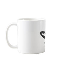 Simple Grungy Black Butterfly Mugs