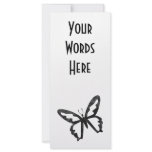 Simple Grungy Black Butterfly rack cards