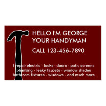 Simple Handyman Business Cards