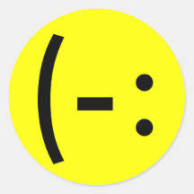 Simple Happy Face Smiley Round Stickers